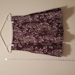 Club Monaco skirt deeper purple and cream/white